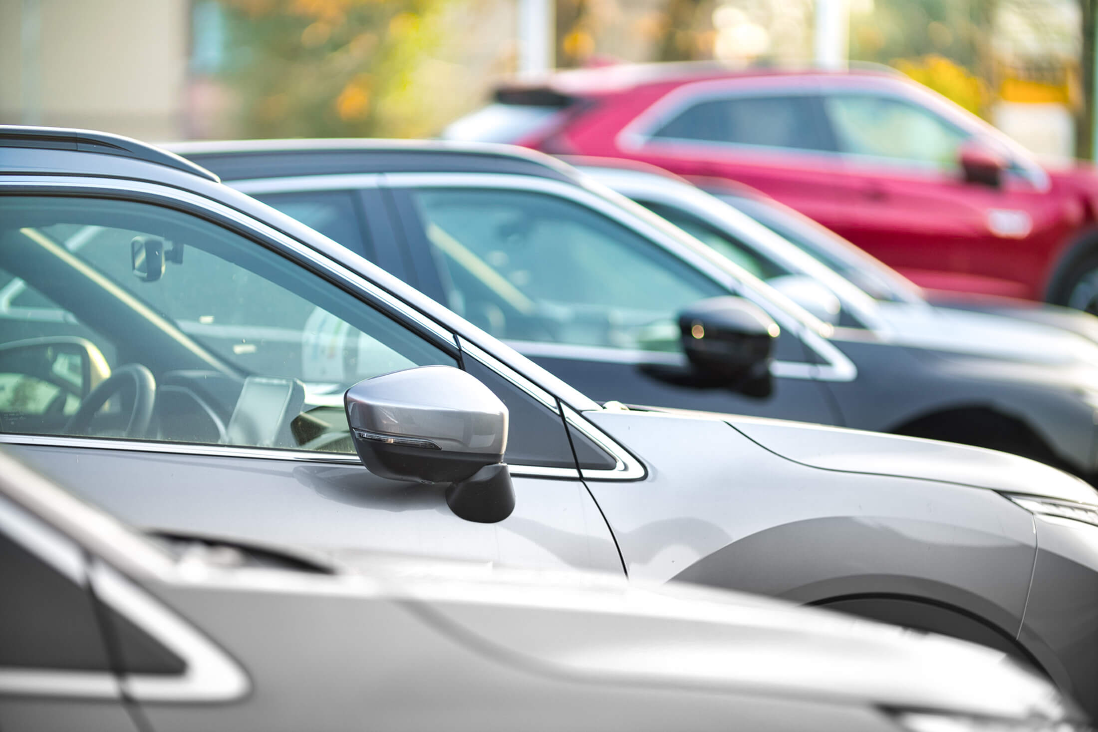 Cars parked in a parking lot