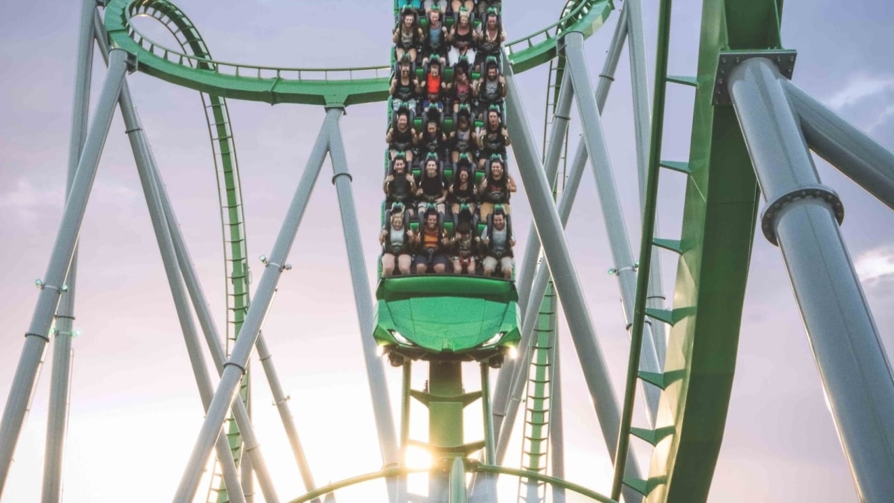 The Hulk ride at Universal Studios