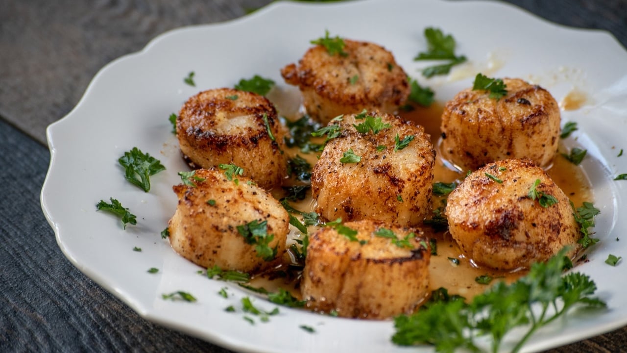 pan-fried scallops