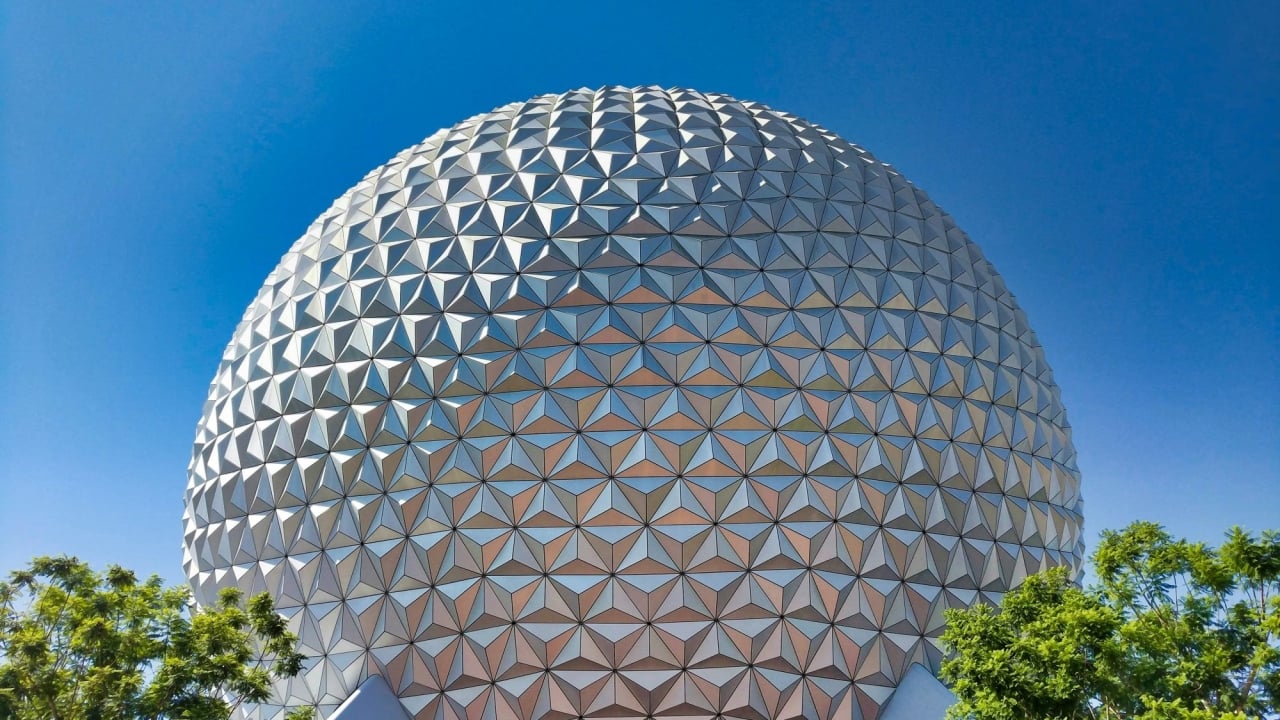the EPCOT sphere at Disney