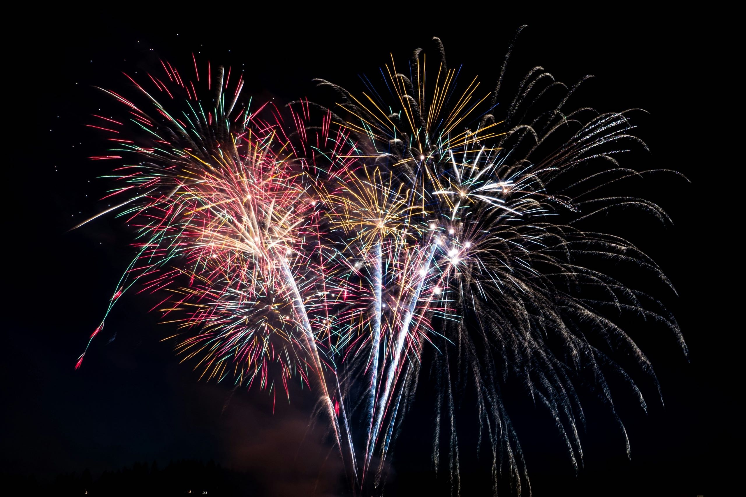 Fireworks going off