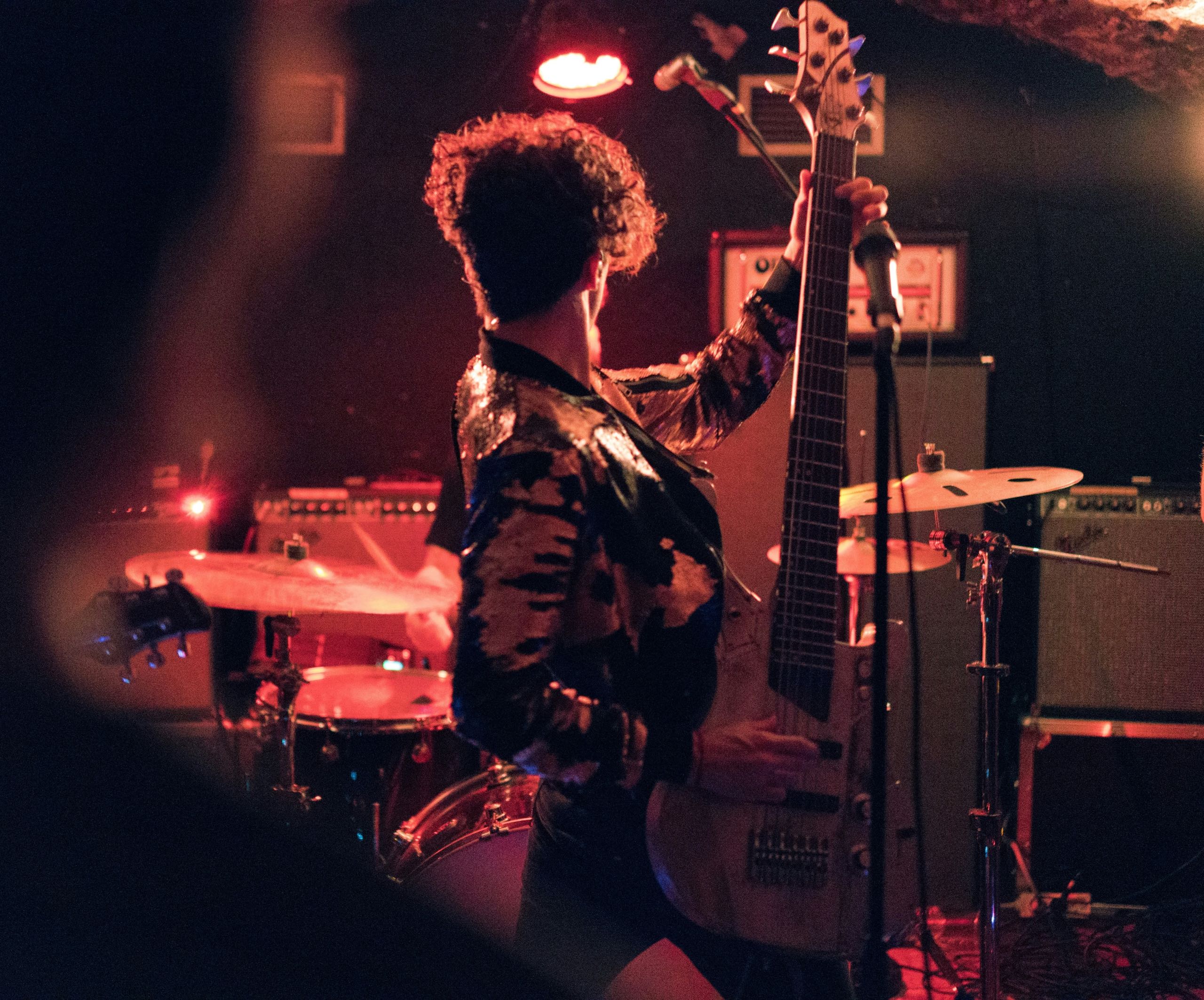 A person playing guitar